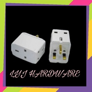 CYBER STAR BRAND 13AMP UK ORIGINAL ADAPTOR 3 PIN 3 WAY NO.7387