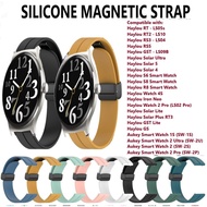 Ready Stock] Silicone Magnetic Strap Band - Haylou RS3 RS5 Solar Ultra 5 4 Lite 4S S6 S8 Watch 2 Pro