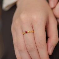 紅寶石18K裝飾戒指 羅馬式風格