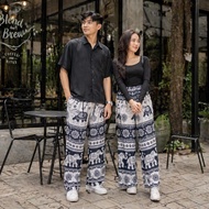 Latest Elephant Motif Long Culottes Pants unisex/ Pants/ Culottes Pants santay Pants/ Sleep Pants El