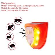Loud 129db Solar Alarm Sensor With Dog Barking Home Outdoor Security Siren Halau Monyet Solar for An