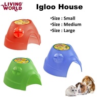 Living World Dome Igloo Small Animals House Sleep Rest Area -Small/Medium/Large (Color Random)