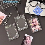 FORBETTER Acrylic Photocard Holder, with Keychain 2.7x4.1 Inch Photo Card Case, Desktop Decoration T