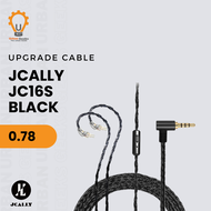 JCALLY JC16S BLACK 16 Core Upgrade Cable dengan Mic | Kabel Audio Jack 3.5mm HiFi untuk KZ TRN CCA Q
