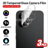 3Pcs Full Cover 3D Back Curvered Lens Screen Protector Tempered Glass Camera Protector Film for Xiao