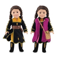 Emily Rose 18-Inch Doll 6 PC Princess Anna-Inspired Costume Dress with Shoes/Boots | 18" Doll Clothe