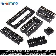 10PC 2.54mm IC Socket DIP6 DIP8 DIP14 DIP16 DIP18 DIP20 DIP28 DIP40 Pin Connector 8 14 16 18 20 24 2