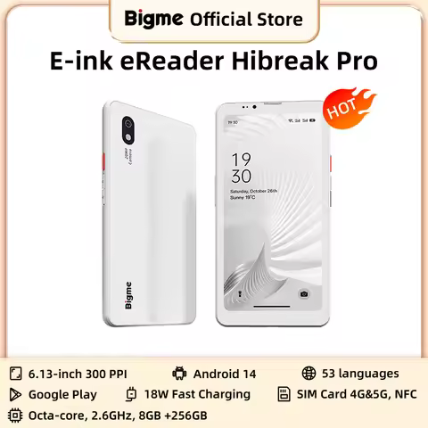 BIGME Hibreak Pro ebook reader 6.13'' E-ink screen Electronic book 300PPI Android 14 Open System 8+2