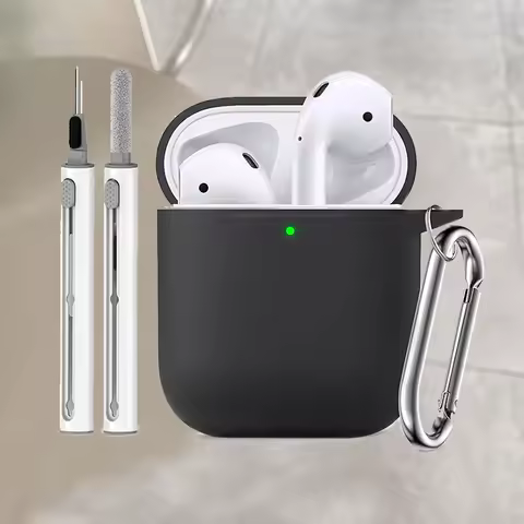For Apple AirPods 2nd/1st Generation Charging Case For Airpods Case Cover 2&1 with Cleaner Kit Soft 
