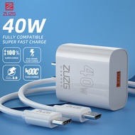 ZUZG 40W (Max)Fast Charging QC 3.0 Wall Plug Adapter For Samsung Galaxy S23/S22/S21 Android Phone iP