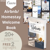Canva Templates - Welcome Book Printable Templates (A4 size) for Airbnb | Homestay | Agoda | Booking