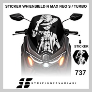Windshield sticker - visor n max neo s - turbo latest cool motif 737 - 744