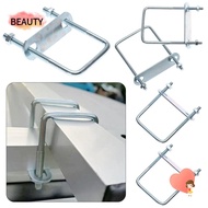 BEAUTY 2Sets Square Clamp, Right Angle U-bolt Iron Pipe U-clamp,  M6 With Baffle Screw Squa Bolt