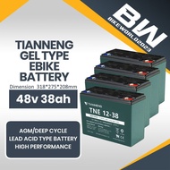 Ebike Battery 48v 28/38ah Tianneng Battery  Brand Gel Type Solar Compatible for NWOW ERV(S)/Plus