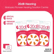 Hearing Aid Battery Size 13 ( 20dB ) - 4 packs (24 pieces)