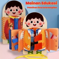 【5 Pages 】Busy Book Montessori toys Busy Board baby children's educational toys life skills training