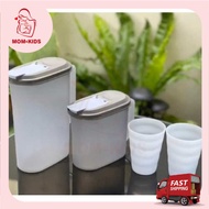 Tupperware Handy Jugs Beverage Drinking Set 2L &amp; 1L Pitcher 330ml Expression Tumbler Cup Cawan Silver Grey Gray Viral