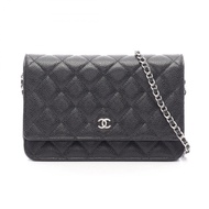 【二手】香奈兒 (Chanel) CHANEL 單肩包 Matelasse AP0250 黑色魚子醬紋小牛皮（粒面小牛皮）Matelasse 鏈條錢包 女士二手 A
