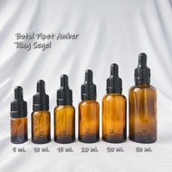 Amber Bottle Thick Brown Glass Pipette Pipette Bottle Thick Glass Dropper Amber Brown - Black Rubber