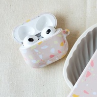【客製化】米色水磨石 AirPods Pro 2 / Pro / 3 保護殼