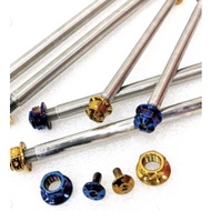 BATANG SHAFT TAYAR DEPAN Titanium Tayar Wheel Shaft Front & Rear Y15 / Y16 LC135 Ex5 RXZ Dream Wave1