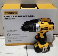 KRISBOW MESIN BOR CORDLESS IMPACT DRILL 13MM 18VOLT