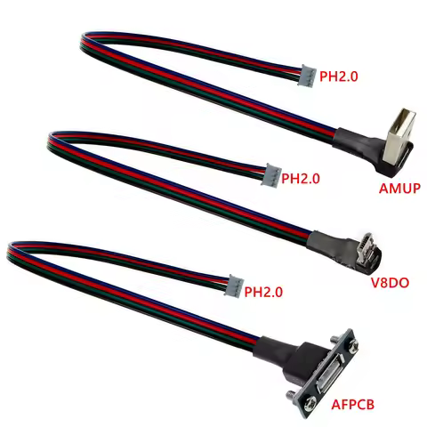 Micro mini USB2.0 TYPE-C 4P direct press buckle lock board female USB connector with PH2.0 cable len