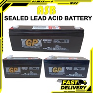 GP 12V 1.2Ah 2.3Ah 3.2Ah Rechargeable VRLA Battery | Auto Gate Alarm CCTV UPS Backup