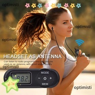 OPTIMISTI FM Radio Receiver, LCD Display Portable Mini Digital FM Radio,  3.5mm Earphone Jack Headph