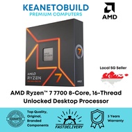 [READY STOCK] AMD Ryzen 7 7700 7000 Series Desktop CPU 8 cores 16 Threads 65W 40MB Cache Gaming Proc