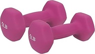 Sunny Health & Fitness Neoprene Coated Hex Shaped Dumbbell Non-Slip Fitness Weights for Home Gym Exe