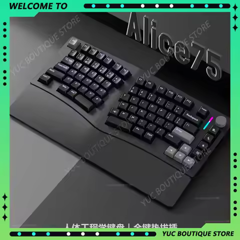 Feker Alice75 Mechanical Keyboards Bluetooth Wireless Ergonomics Keyboards Hot Swap Aluminum Customi