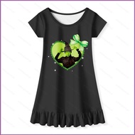 YB3 Wicked 2 ‌Elphaba kids girls long dress cartoon cloth pajamas cosplay cloth BY3