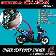 Honda Click Version 2 Under Seat Cover Sticker Accessories / Click Sticker