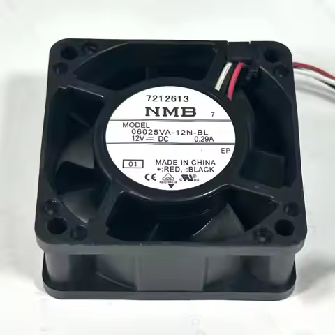 NMB 06025VA-12N-BL Server Cooling Fan DC 12V 0.29A 60x60x25mm 3-Wire