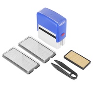 []-Self Inking Stamp Set Custom Personalised DIY Business Name Number Address Printing Rubber Stamp 