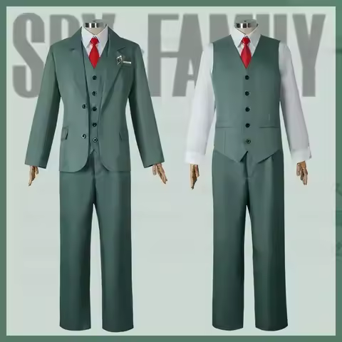 Anime Spy family Loid Forger Cosplay Uniform Costume Men's and Suit White Tie Shirt