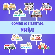 COMBO 10 Hashtag cầm tay đám cưới. 10 chiếc 1 Combo