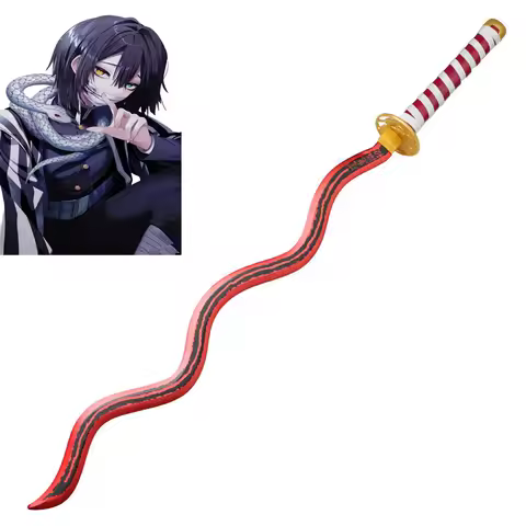 Demon Slayer Cosplay Iguro Obanai Anime Wood 40inch Katana Sword Role Play Kimetsu no Yaiba 100cm We