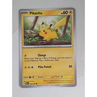 Pokemon 151 pikachu non foil and reverse holo card