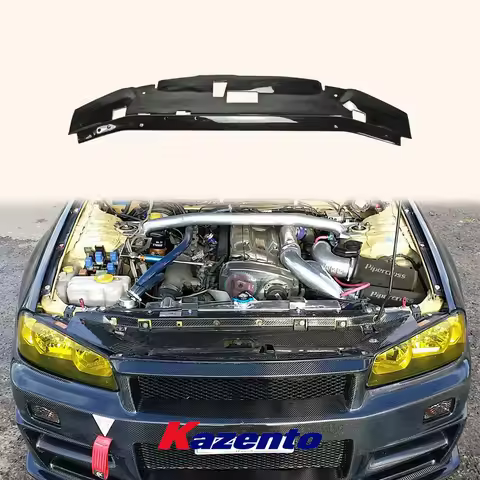 For Nissan Skyline R34 GTR GA Style Fiberglass FRP Unpaint Engine Cooling Panel