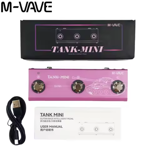 M-vave Tank Mini Multic Effect Guitar Pedal,Support IR and OTG Recording,Built-in Cab,Amp,Mod,FX,Del