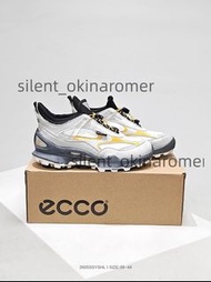 愛步ecco Biom C Trail跑步鞋運動鞋白灰色男款