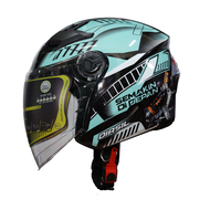 Mũ Bảo Hiểm 3/4 Royal M268 2 Kính Lên Tem Shoel xanh Mint ( Tặng Kèm Khăn Trùm + Túi Đựng )