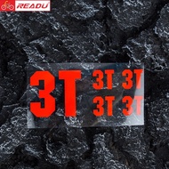 < STOCK > readu Sticker Road Bike Sticker Frame Decoration 3T Handlebar Seatpost Sticker Color Chang