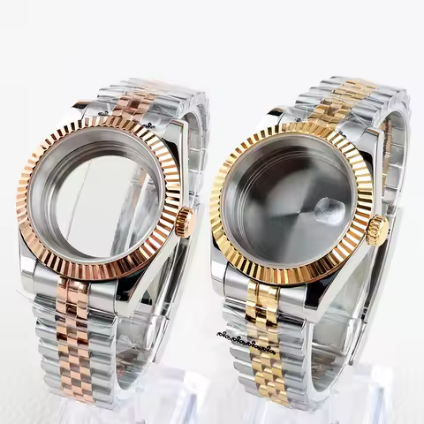 Rose Gold/Gold 36mm/39mm Watch Case 20mm Jubilee Strap Stainless Steel Bracelet for Datejust NH35 NH