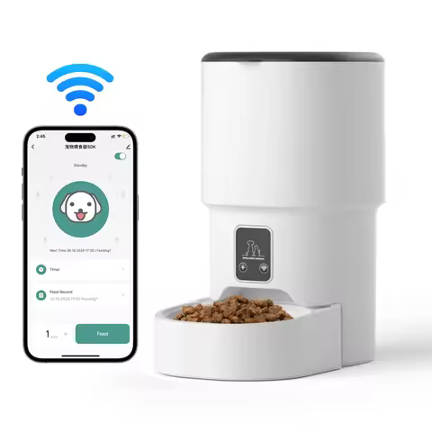 Automatic Cat Feeder Pet Smart WiFi Cat Food Kibble Dispenser Remote Control Auto Feeder For Cat Dog