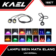 Eagle Eye COB Strobo Mata Elang 3 LED Putih Hijau Kuning Merah Biru Pink 23 mm Diam Strobo Sein Sen 