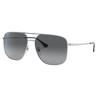 Ray-Ban Sunglass Square RB 3679D 003/T3 60 Silver w/ Grey Gradient P