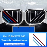3Pcs Car Grille Trim Strip For BMW X3 G45 G48 2025 2026 Racing Grille Strip Trim Clip Performance M 